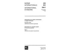 IEC 60554-1 Ed. 1.0 b:1977, Specification for cellulosic papers for electrical purposes. Part 1: Definitions and general requirements