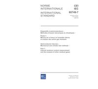 IEC 60749-7 Ed. 1.0 b:2002, Semiconductor devices - Mechanical and climatic test methods - Part 7: Internal moisture content measurement and the analysis of other residual gases