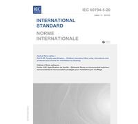 IEC 60794-5-20 Ed. 1.0 b:2014, First Edition: Optical fibre cables - Part 5-20: Family specification - Outdoor microduct fibre units, microducts and protected microducts for installation by blowing