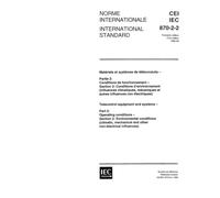 IEC 60870-2-2 Ed. 1.0 b:1996, Telecontrol equipment and systems - Part 2: Operating conditions - Section 2: Environmental conditions (climatic, mechanical and other non electrical influences)