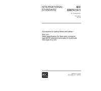 IEC 60874-14-1 Ed. 1.0 en:1997, Connectors for optical fibres and cables - Part 14-1: Detail specification for fibre optic connector type SC/PC standard terminated to multimode fibre type A1a, A1b