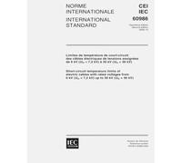 IEC 60986 Ed. 2.0 b:2000, Short-circuit temperature limits of electric cables with rated voltages from 6 kV (Um = 7,2 kV) up to 30 kV (Um = 36 kV)