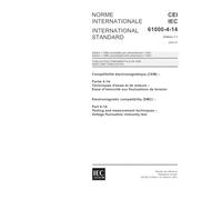 IEC 61000-4-14 Ed. 1.1 b:2002, Electromagnetic compatibility (EMC) - Part 4-14: Testing and measurement techniques - Voltage fluctuation immunity test