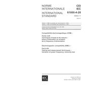 IEC 61000-4-28 Ed. 1.1 b:2002, Electromagnetic compatibility (EMC) - Part 4-28: Testing and measurement techniques - Variation of power frequency, immunity test