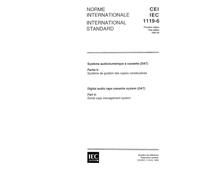 IEC 61119-6 Ed. 1.0 b:1992, Digital audio tape cassette system (DAT) - Part 6: Serial copy management system