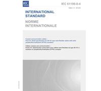 IEC 61196-8-4 Ed. 1.0 b:2012 First Edition: Coaxial communication cables - Part 8-4: Detail specification for 50-141 type semi-flexible cables with solid polytetrafluoroethylene (PTFE) insulation