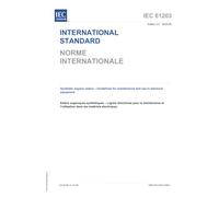IEC 61203 Ed. 2.0 b:2025, Second Edition: Synthetic organic esters - Guidelines for maintenance and use in electrical equipment
