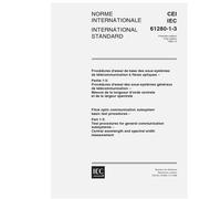 IEC 61280-1-3 Ed. 1.0 b:1998, Fibre optic communication subsystem basic test procedures - Part 1-3: Test procedures for general communication ... wavelength and spectral width measurement