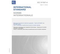 IEC 61587-4 Ed. 1.0 b:2012 First Edition: Mechanical structures for electronic equipment - Tests for IEC 60917 and IEC 60297 series - Part 4: Combination of performance levels for modular cabinets