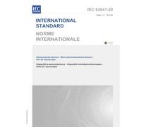 IEC 62047-20 Ed. 1.0 b:2014, First Edition: Semiconductor devices - Micro-electromechanical devices - Part 20: Gyroscopes