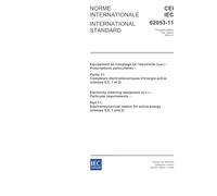 IEC 62053-11 Ed. 1.0 b:2003, Electricity metering equipment (a.c.) - Particular requirements - Part 11: Electromechanical meters for active energy (classes 0,5, 1 and 2)