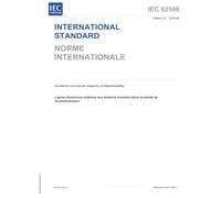 IEC 62508 Ed. 2.0 b:2025, Second Edition: Guidance on human aspects of dependability