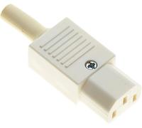 IEC C13 Connector,10A Straight,White-IEC320-C13 Connectors,Female Power Adapter 3 Terminals,Connector,Pins,Socket