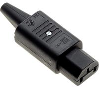 IEC C13 Rewireable Connector,15A Straight,Black-IEC320-C13 Connectors,Female Power Adapter 3 Terminals,Connector,Pin,Socket