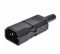 IEC C14 Male 3 Pin Connector C14 Power Connector C14 Male Plug IEC C14 3 Pin Adapter C14 Suitable for 13mm² 250 Volt 10A Straight Mount Cable