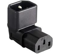 IEC C14 to C13 Angled Adapter,C14 to C13 Adapter,IEC 320 Connector C13 to C14 90 Degree 10A 250V,Suitable for Computer,Monitor,Printer,Inverter,UPS,Servers,Black,90°