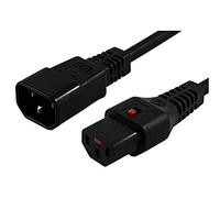 EFB-Elektronik Câble d'alimentation IEC LOCK PC1024 IEC C14/C13 droit M/F avec verrouillage 1 m noir