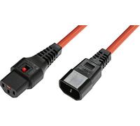 IEC Lock Rallonge Secteur C13/C14 1 m Orange