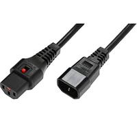IEC Lock Rallonge Secteur C13/C14 3 m Noir