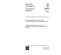 IEC/TR 60638 Ed. 1.0 b:1979, Criteria for assessing and coding of the commutation of rotating electrical machines for traction