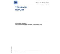 IEC/TR 62839-1 Ed. 2.0 en:2025, Second Edition: Environmental declaration - Part 1: Communication wires and cables - Product specific rules