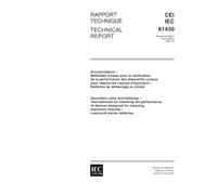 IEC/TS 61430 Ed. 1.0 b:1997, Secondary cells and batteries - Test methods for checking the performance of devices designed for reducing explosion hazards - Lead-acid starter batteries