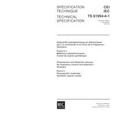 IEC/TS 61994-4-1 Ed. 1.0 b:2001, Piezoelectric and dielectric devices for frequency control and selection - Glossary - Part 4-1: Piezoelectric materials - Synthetic quartz crystal