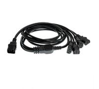 IEC320 C14 4 x C13 UPS PDU Y Splitter Computer PC Power Cord 10A 250V Extension Cable (60cm (24in))