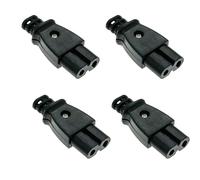 IEC320 C7 Lot de 4 fiches droites à 2 broches 250 V CA 2,5 A Prise AC 250 V Entrée Module Puissance Connecteur pour appareils électriques