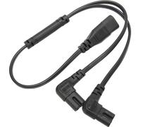 IEC320 C8 to Dual C7 Cord Male to Female 1 in 2 Out AC Power Splitter Cable for LCD Monitor Desk Lamp 100-