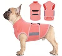 IECOii Gilet lesté pour chiens, pull doux contre l'anxiété pour chien, rose | Facile à mettre et à enlever, fermeture , tissu doux pour la peau, bandes réfléchissantes, poignets élastiques