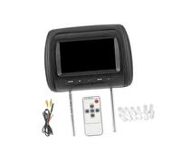 IEEDFJKK Appuie-tête de Voiture avec écran 7 Pouces, Coussin Noir, Affichage Automobile, résolution 800 x 480, pour Un Confort Optimal Lors des Longs trajets, Double entrée vidéo, Menu multilingue