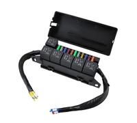 IEEDFJKK Boîtier de relais et fusibles automobile à 11 emplacements, précâblé 12 V, solution haute capacité de courant pour la distribution d'énergie dans les voitures, camions et bateaux. Panneau