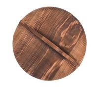 IEEDFJKK Couvercle de casserole en bois avec grande poignée et couvercle rabattable, accessoire de cuisine pratique et sûr, résistant à la chaleur pour une cuisson facile, Brun, 24CM