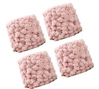 IEEDFJKK Couverture en laine épaisse à pompons, tricot à bras, crochet, doux et facile travailler, laine épaisse, travaux manuels, coussin, fabrication de tapis, lavable, Rose, 40 m par balle