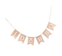 IEEDFJKK Décoration de fête en toile de jute naturelle, bannière barbecue durable et réutilisable pour fête mariage, fiançailles. La toile jute peut créer des mots rustiques en «