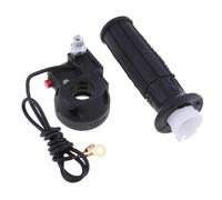 IEEDFJKK Poignées d'accélérateur et guidon de moto avec poignée d'accélérateur en plastique durable, pour les passionnés de moto tout-terrain. Câble coupe-circuit et poignées guidon.