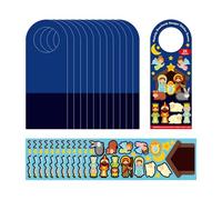 IEEDFJKK Répandez la Pour joie de Noël 12 feuilles d'autocollants de crèche pour la créativité des enfants Une quantité suffisante peut répondre Pour aux besoins bricolage des enfants Autocollants