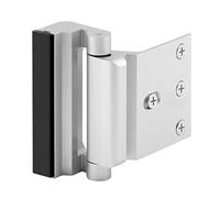 IEEDFJKK Serrure de porte de sécurité en alliage d'aluminium, innovation technologique sécurisée, renforcement pour porte chambre à coucher, serrure garage à l'épreuve des enfants, argent