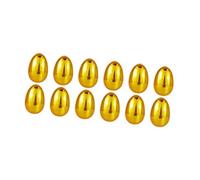 IEEDFJKK Œufs de Pâques colorés à remplir, cadeaux pour les fêtes d'enfants, célébrations de Pâques avec des surprises et des objets amusants, œufs dorés à charnière, 12 pièces