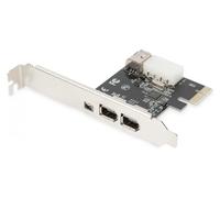 IEEE 1394a Interface Card, PCIexpress, 4 Port 1x ext. 1394mini, 2x ext./1x int. 1394a Ports