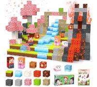 IEEILULU Construction Magnetique Enfant Cube Magnétique 100 pièces 2.5CM, Jeux Aimants Magnetic Blocks, Bloc de Cube Magnétique Jouet Montessori Cadeau Créatif pour Enfants 3 4 5 6 7 8 9 10 Ans