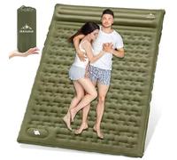 IEEILULU Matelas de Camping Autogonflant Double pour 2 Personnes 196x140cmx12cm Ultra Épais avec Pompe à Pied Intégrée, Matelas Gonflable pour Tente, Camping, Randonnée et Voyage