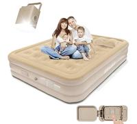 IEEILULU Matelas Gonflable 2 Personnes, Lit Gonflable 2 Personnes avec Pompe Électrique, Oreiller et Fonction Veilleuse, Gonflage Rapide, Confortable et Durable, pour Le Camping ou la Maison