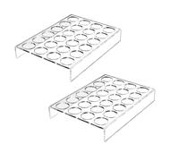 IEEK Lot de 2 supports de dosettes de café, organisateur de tiroir pour bureau et cuisine, plateau de rangement pour comptoir K-Cup en acrylique transparent pouvant contenir 24 capsules, compatible avec les dosettes KCup