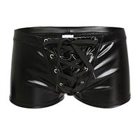 IEFIEL - Boxer Short de Bain - Homme - Wetlook Slim Maillot de Bain (XL(Ceinture:34.0-46.0"), Noir)