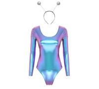 IEFIEL Femme Déguisement Astronaute Cosplay Body Bandeau Robot Costume D'espace Mission Alien Adulte Tenue Soirée à Thème Asûronaute Halloween Carnaval Type A Laser M