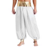 IEFIEL Homme Déguisement Prince Arabe Spectacle Blanc XXL