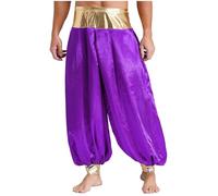 IEFIEL Homme Déguisement Prince Arabe Spectacle Violet M