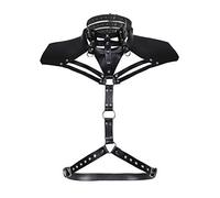 IEFIEL Homme Gothique Ceinture De Harnais Body Poitrine Cuir PU Ajustée Jarretière Punk Bandage Boucle Réglable Buste Harnais Kit Punk Body Cage Harness Costume Clubwear Noir H Taille unique